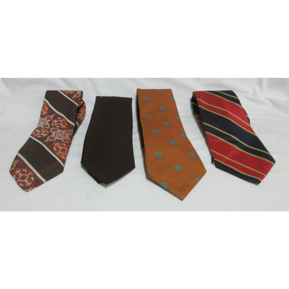 La Bella Collection Mens Ties Mixed Prints Geometric Polyester VTG Lot/4